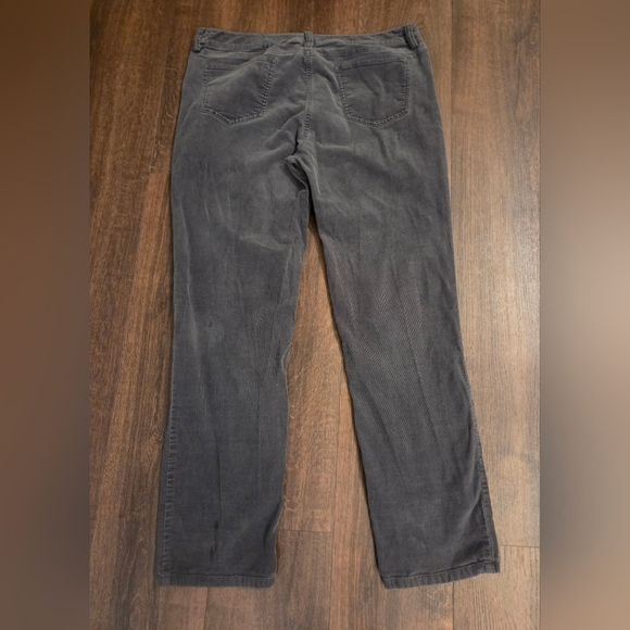 Eileen Fisher Women's Gray Corduroy Pants - Picture 3 of 3